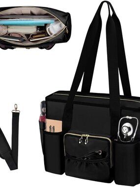 Nurse Bag, Work Bags with 15.6-inch Laptop Compartment, Teacher bag | Large Cup